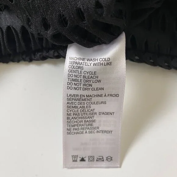 Blanc Noir Sweatshirt Women's Size X-Small Black Linear Mesh Moto Goth Rocker - Picture 7 of 9